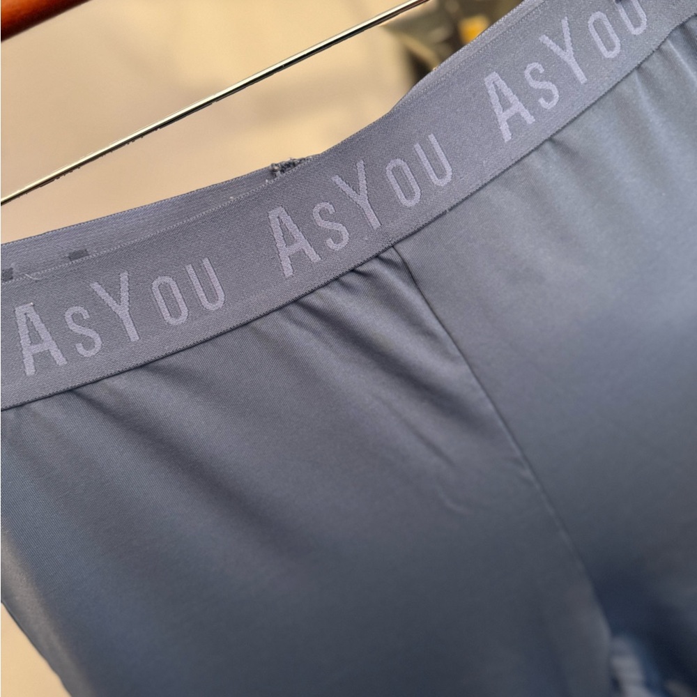 ASOS AsYou Blue Gray High Waisted Leggings Stretch Minimalist Athleisure size 6 - Picture 8 of 9